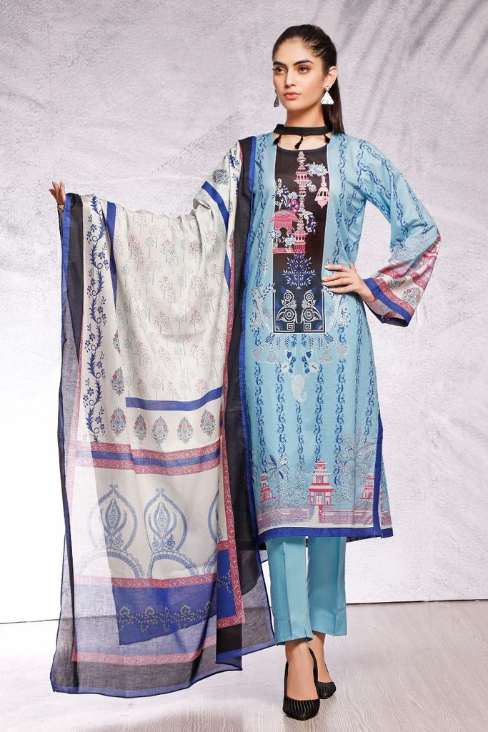 Gul Ahmed Azaadi Edition – 3 PC Unstitched Digital Printed Lawn Suit CLP-15 A