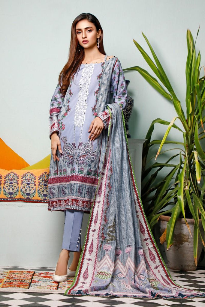 Gul Ahmed Mid-Summer Baraan Collection – 3 PC Unstitched Digital Embroidered Suit CL-949