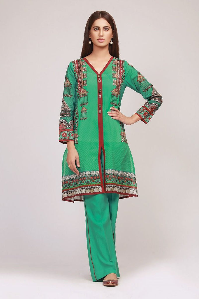 Khaadi The Tale of Spring Lawn Collection 2019 – JD19106 Green 2Pc