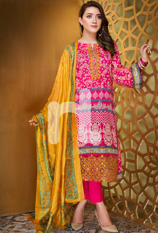 Nishat Linen Silk Chiffon Collection – Design 41701090