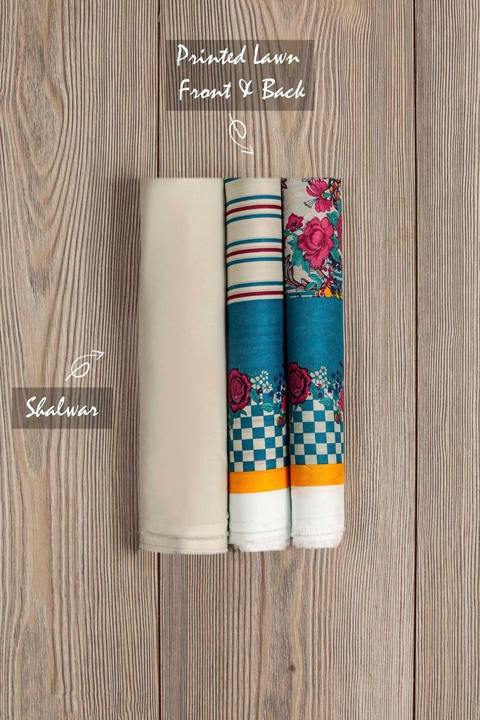 Khaadi Mid-Summer Vibes Lawn Collection 2018 – JR18302 Grey 2Pc