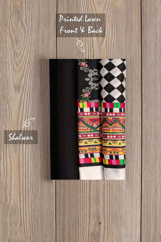 Khaadi Mid-Summer Vibes Lawn Collection 2018 – JR18307 Black 2Pc