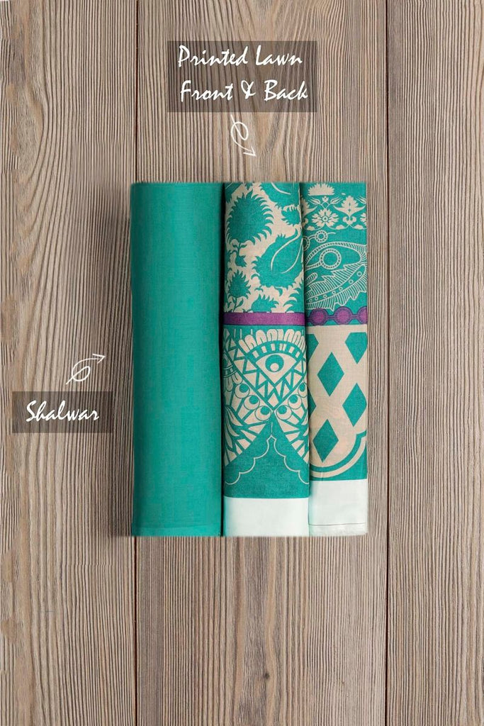 Khaadi Mid-Summer Vibes Lawn Collection 2018 – JR18309 Green 2Pc