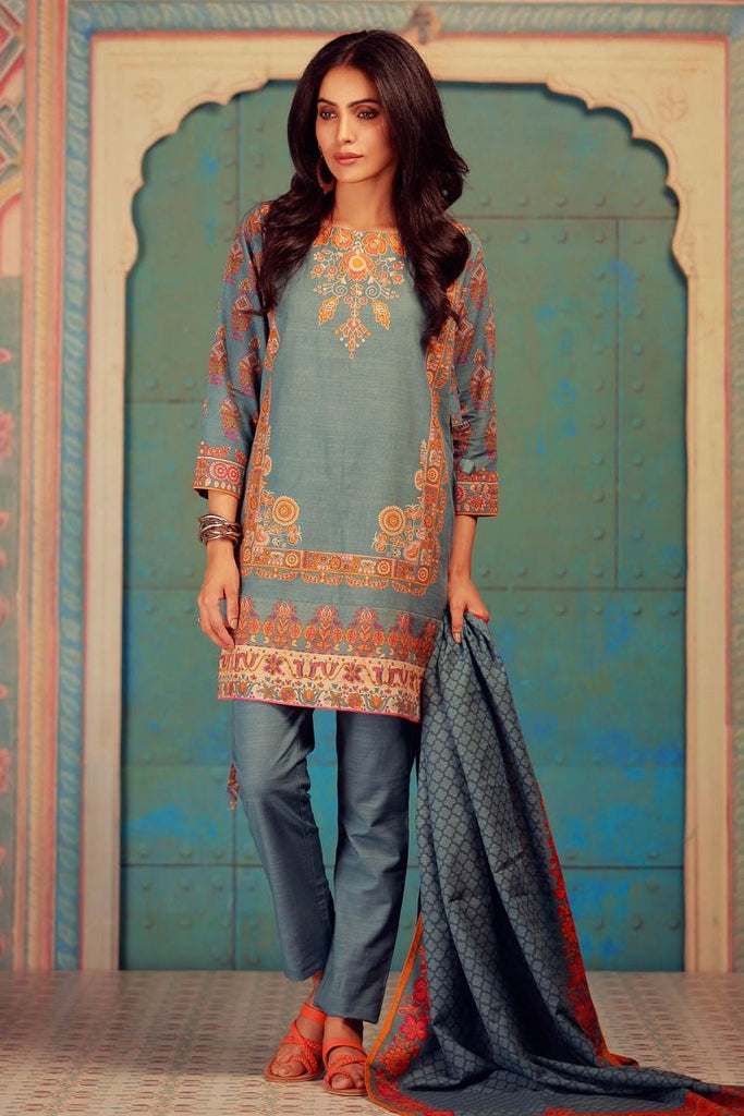 Khaadi Winter Collection 2017 – KA17608 Grey 3Pc