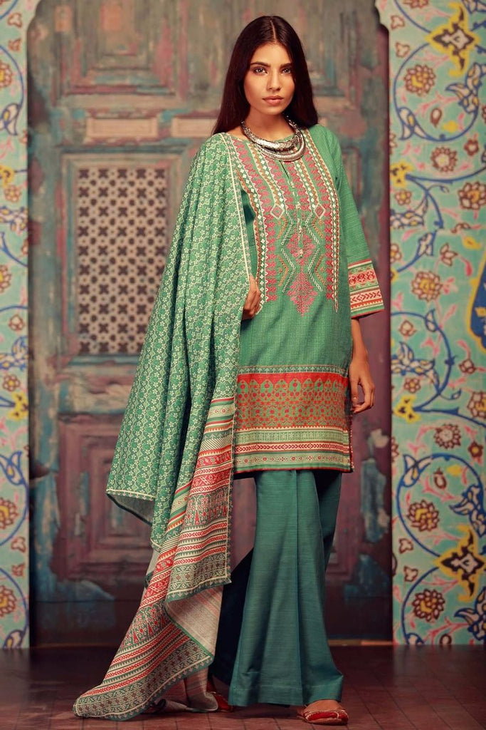 Khaadi Winter Collection 2017 – KB17603 Green 3Pc