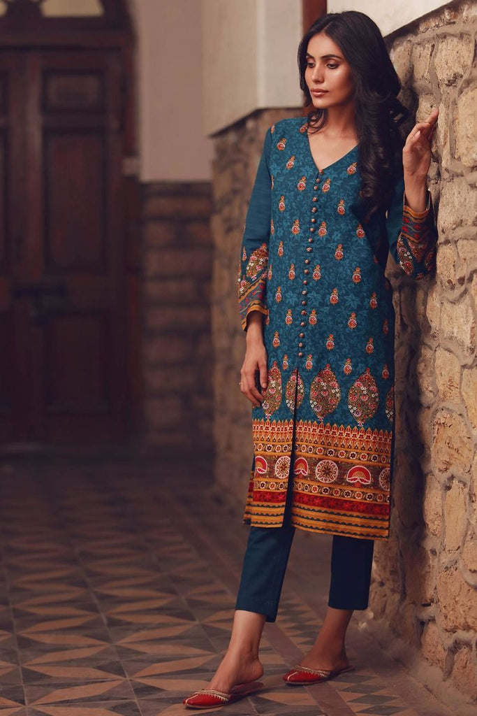 Khaadi Winter Collection 2017 – KJ17602 Blue 2Pc