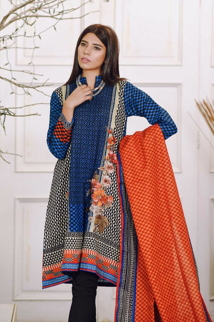Khaadi Winter Collection 2017 – KM17601 Blue 2Pc