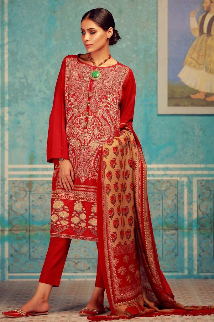 Khaadi Winter Collection 2017 – KO17605 Red 3Pc