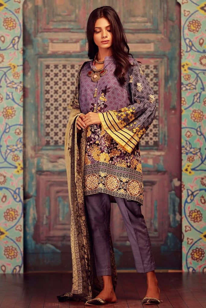 Khaadi Winter Collection 2017 – KR17603 Purple 3PC