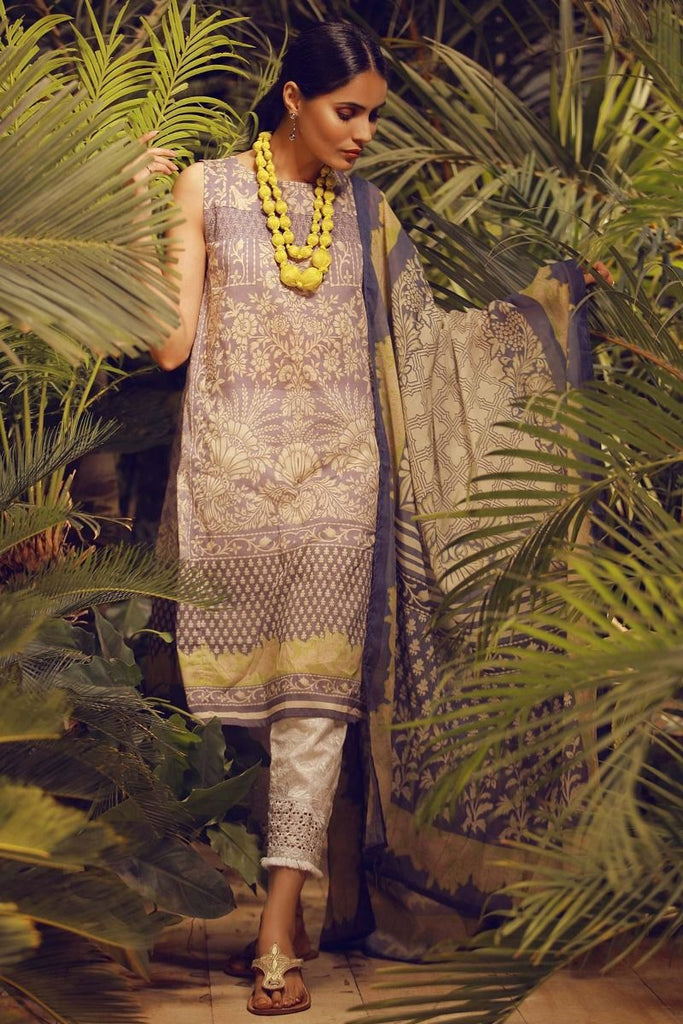 Khaadi Tropical Escape Lawn Collection 2018 – L18106 Purple 2Pc