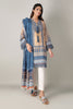 Khaadi Spring Collection 2021 – 2PC Suit · Printed Kameez Dupatta · L21103 Beige