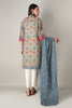 Khaadi Spring Collection 2021 – 2PC Suit · Printed Kameez Dupatta · L21112 Beige