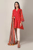 Khaadi Spring Collection 2021 – 2PC Suit · Printed Kameez Dupatta · L21116 Red