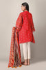 Khaadi Spring Collection 2021 – 2PC Suit · Printed Kameez Dupatta · L21116 Red