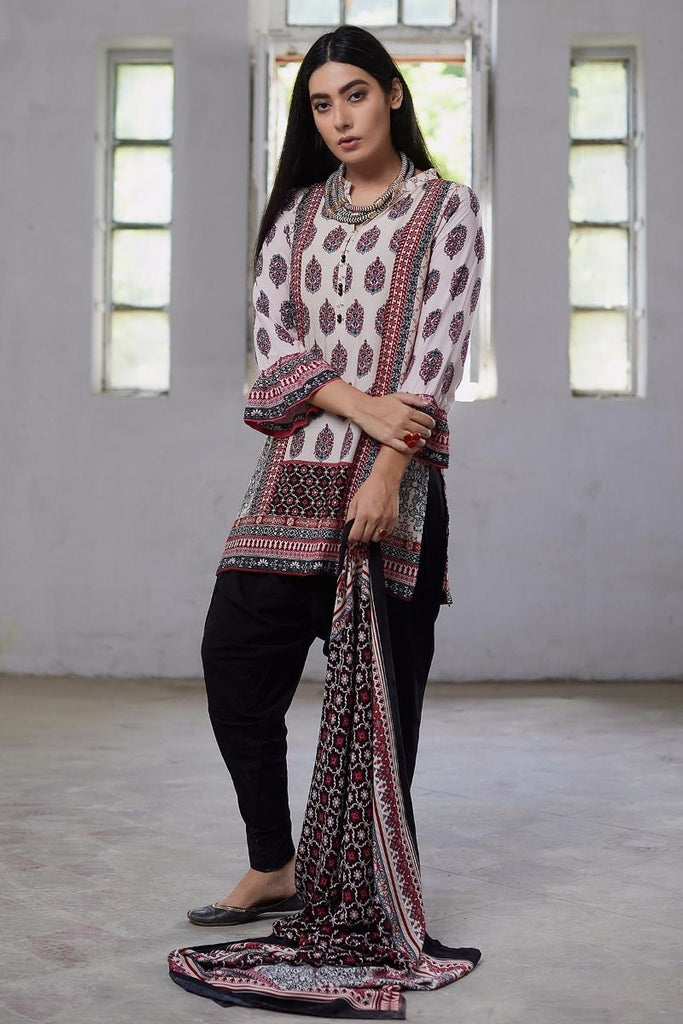 Khaadi Winter Collection 2017 – LA17601 Black 3Pc