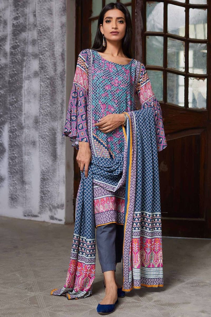Khaadi Winter Collection 2017 – LL17602 Blue 2PC
