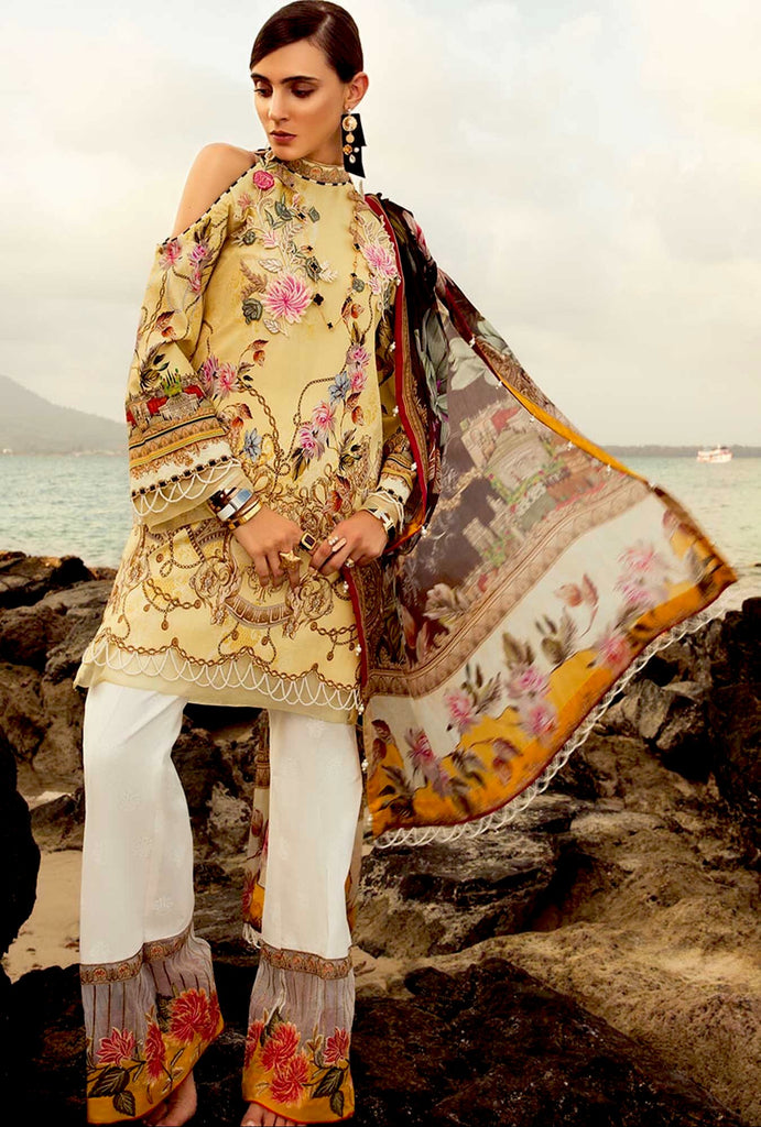 Noor by Saadia Asad Luxury Lawn Collection – 06A YELLOW