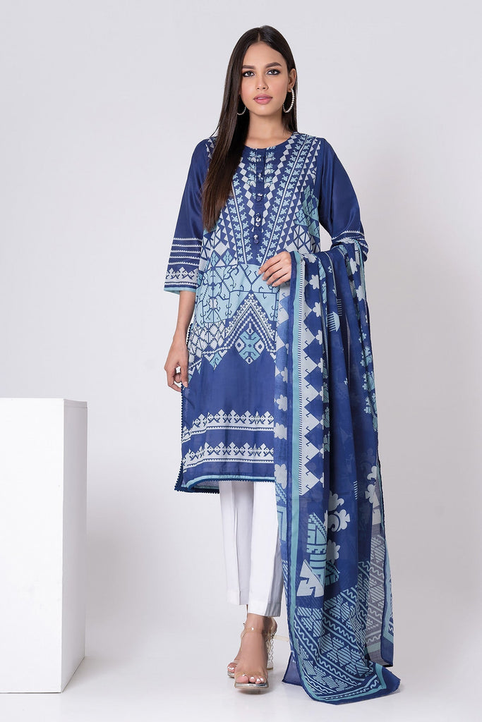 Khaadi LLA22304 Blue Cambric Lawn