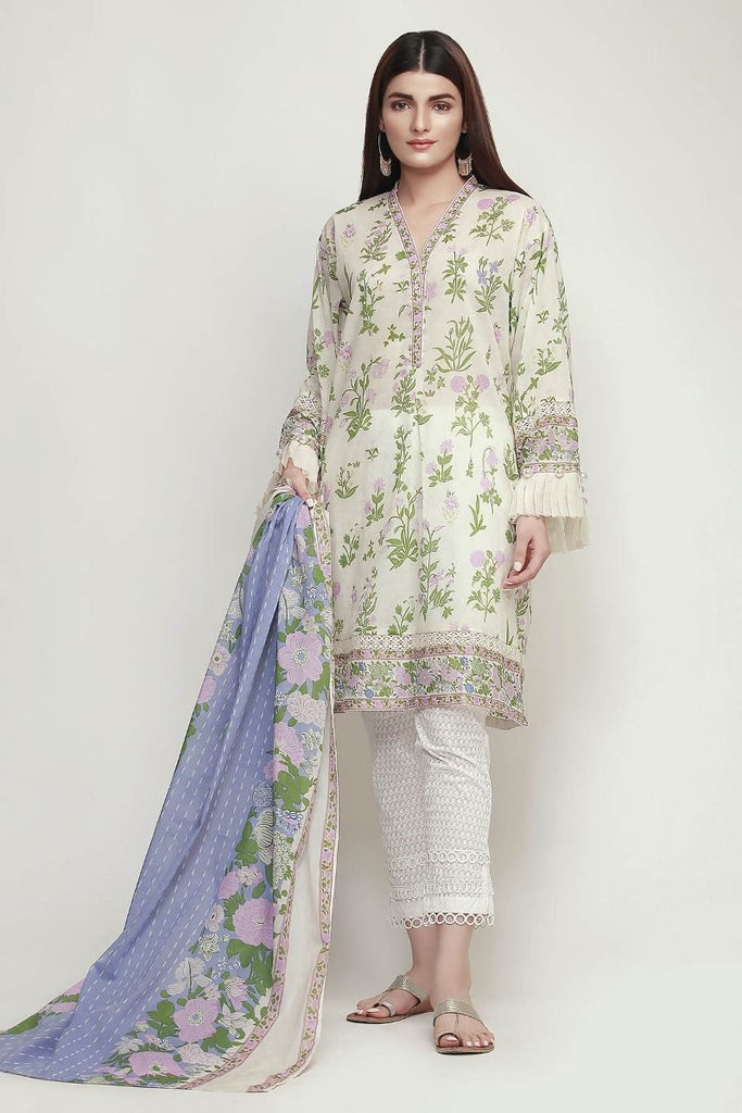 Khaadi Early Spring/Summer Lawn Collection 2019 V2 – LR19106 Beige 2Pc
