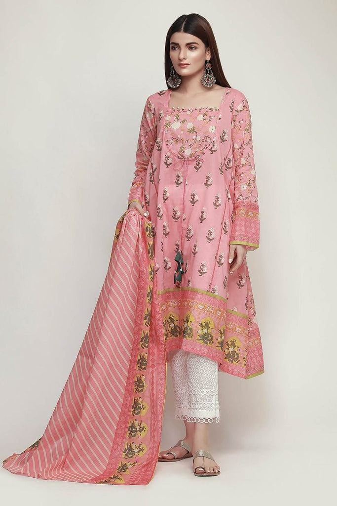Khaadi Early Spring/Summer Lawn Collection 2019 V2 – LR19107 Pink 2Pc
