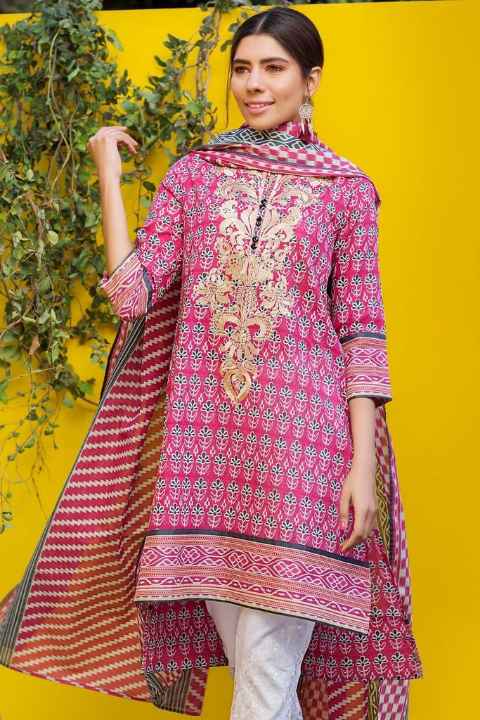 Khaadi Tropical Escape Lawn Collection 2018 – M18107 Red 2Pc