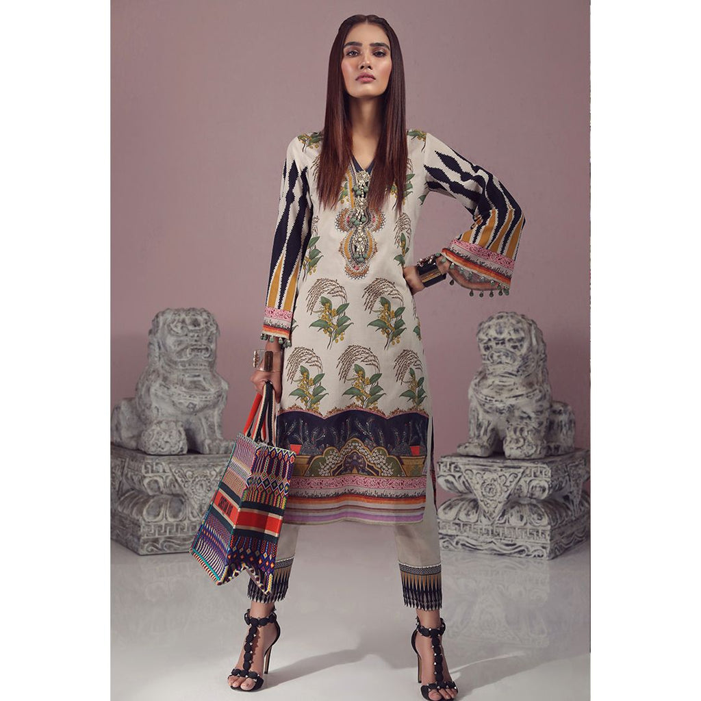 Sana Safinaz Muzlin Lawn Collection 2019 – 18A - The Miniaturist