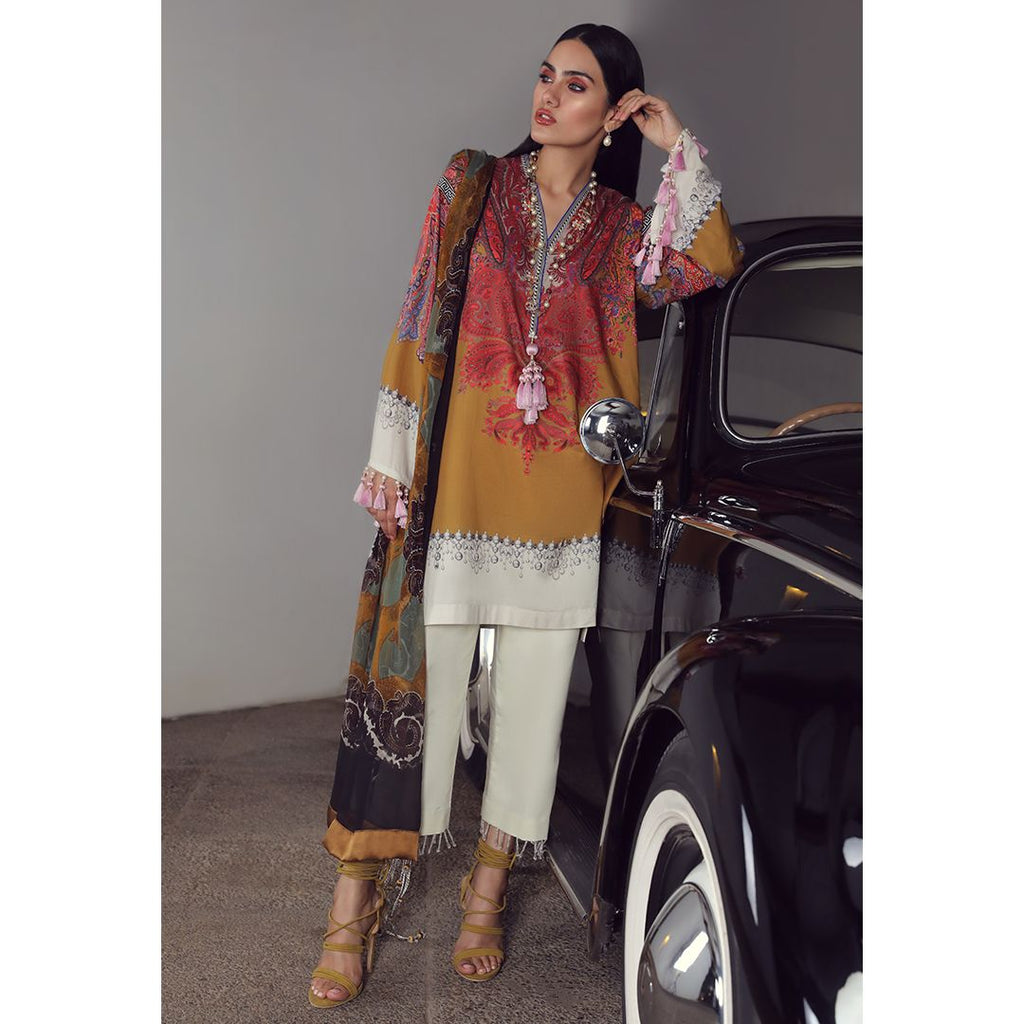 Sana Safinaz Muzlin Lawn Collection 2019 – 19B - Ivory