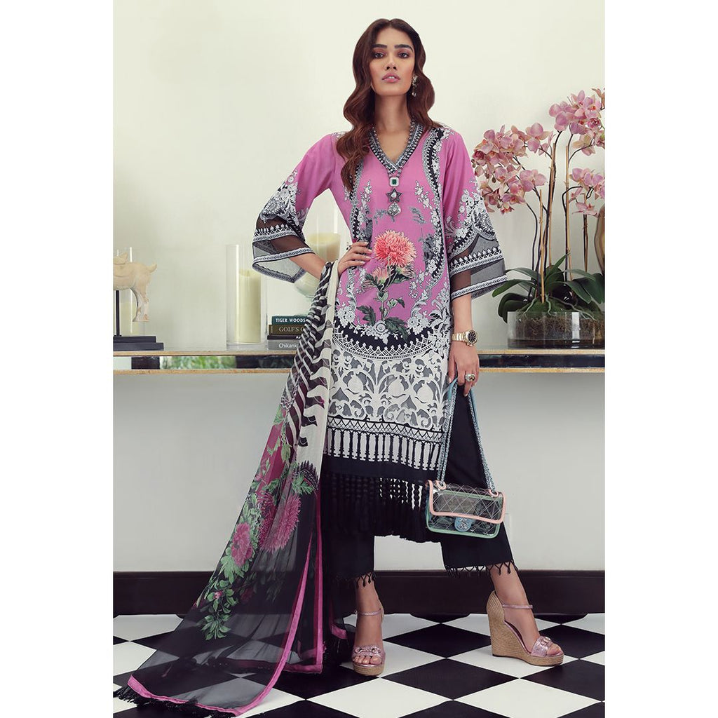 Sana Safinaz Muzlin Lawn Collection 2019 – 04A - Chantilly