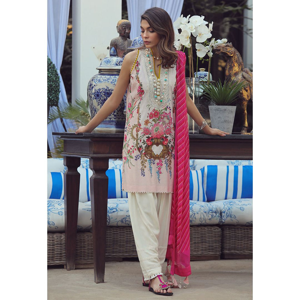 Sana Safinaz Muzlin Lawn Collection 2019 – 05A - Azalea