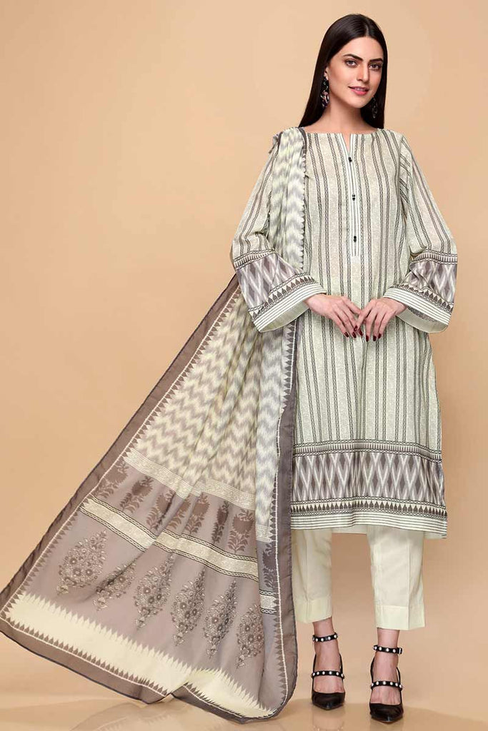 Gul Ahmed Summer 2020 – Basic Collection – 3PC Unstitched Lawn Suit CL-671 B