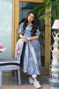AlKaram MAK Spring/Summer 2020 – Two Piece Printed Denim Suit With Viscose Stole - MAK-A-001-20-Blue