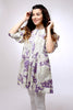 AlKaram MAK Spring/Summer Volume 2 – 1 Piece Printed Cotton Satin Shirt - MAK-F-001-19-2-Purple