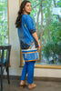 AlKaram MAK Spring/Summer 2020 – Two Piece Printed Cambric Suit With Cambric Trouser - MAK-F-002-20-Blue
