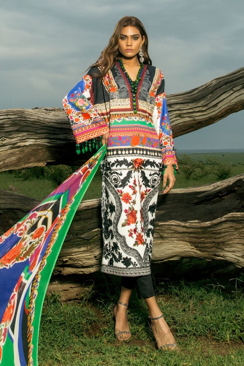 Sana Safinaz Lawn Collection 2018 01B YourLibaas