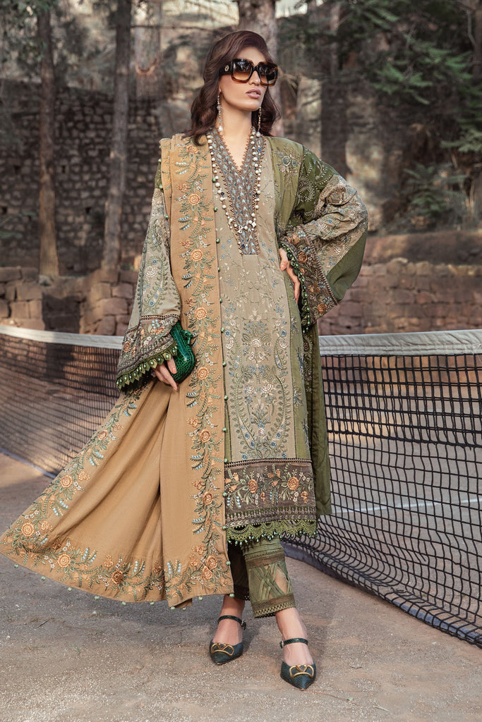 MARIA.B. Linen Luxury Winter Collection 2022 – DL-1003-Olive Green