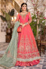 MARIA.B. Mbroidered Heritage Edition – Salmon Pink and Feroza (BD-2402)