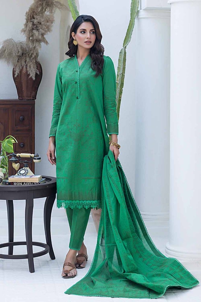 Gul Ahmed Summer Essential 2024 – 3PC Chambray Jacquard Suit MJ-42007