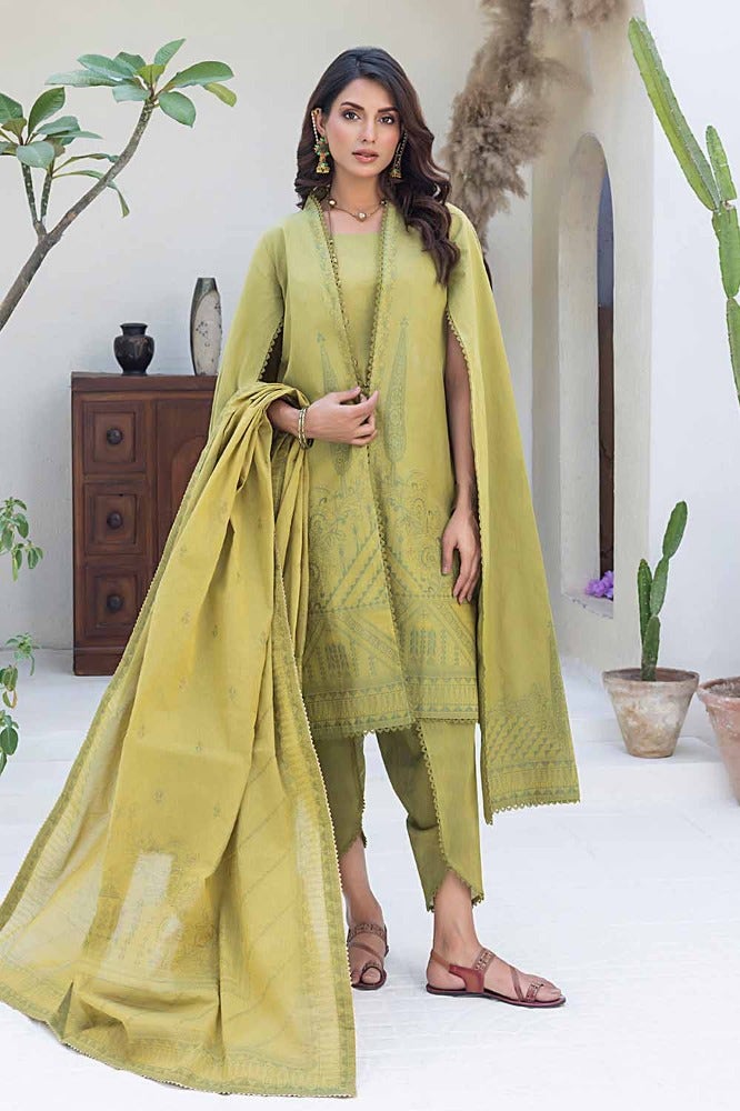 Gul Ahmed Summer Essential 2024 – 3PC Chambray Jacquard Suit MJ-42009