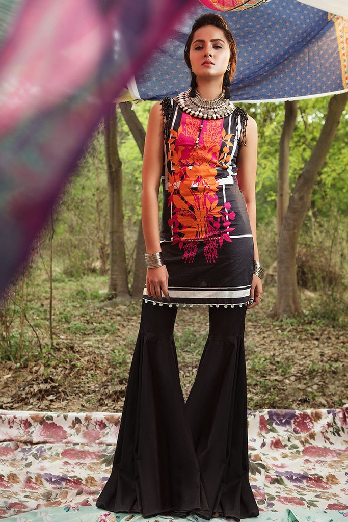 MARIA.B. MPrints Lawn Collection 2018 – MPT 202 A Black