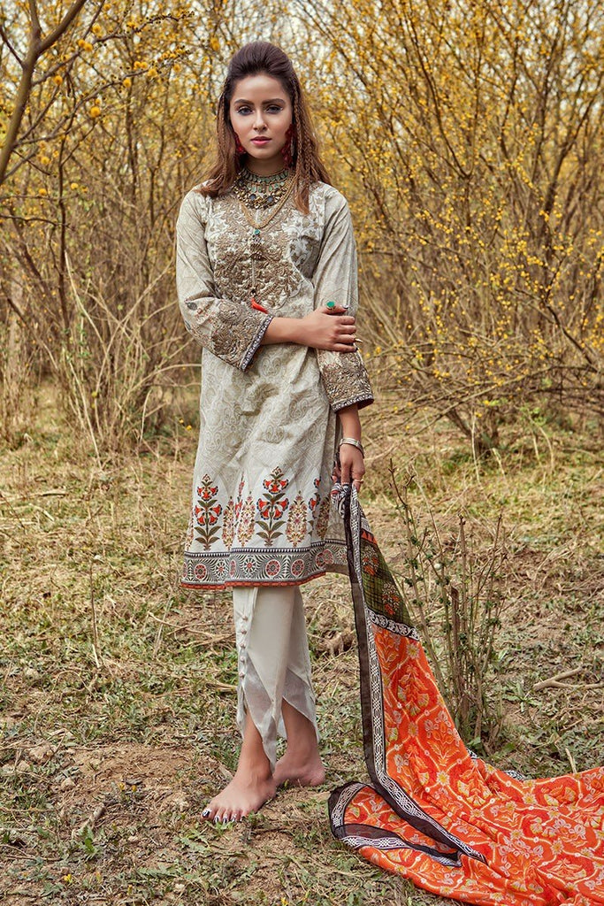 MARIA.B. MPrints Lawn Collection 2018 – MPT 203 A Cofee