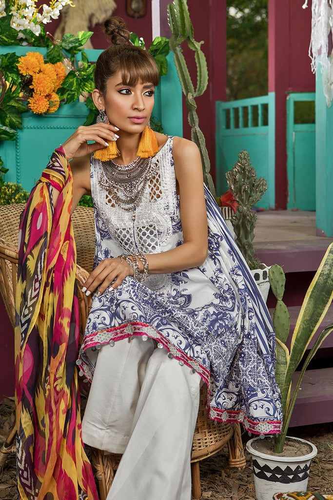 MARIA.B. MPrints Lawn Collection 2018 – MPT 210 A Blue