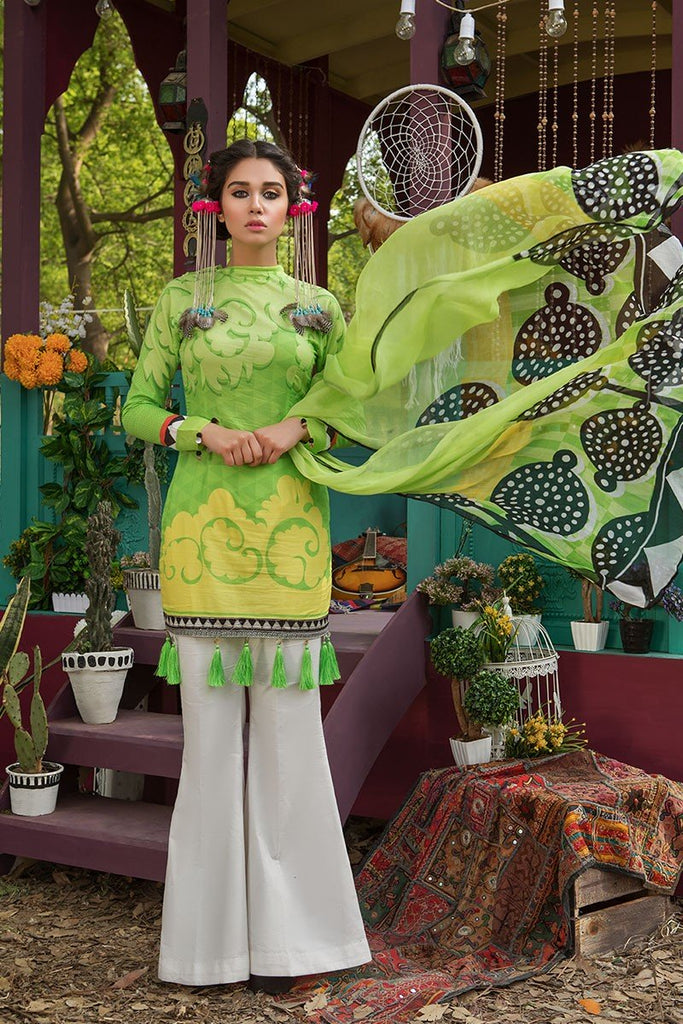 MARIA.B. MPrints Lawn Collection 2018 – MPT 214 B Green