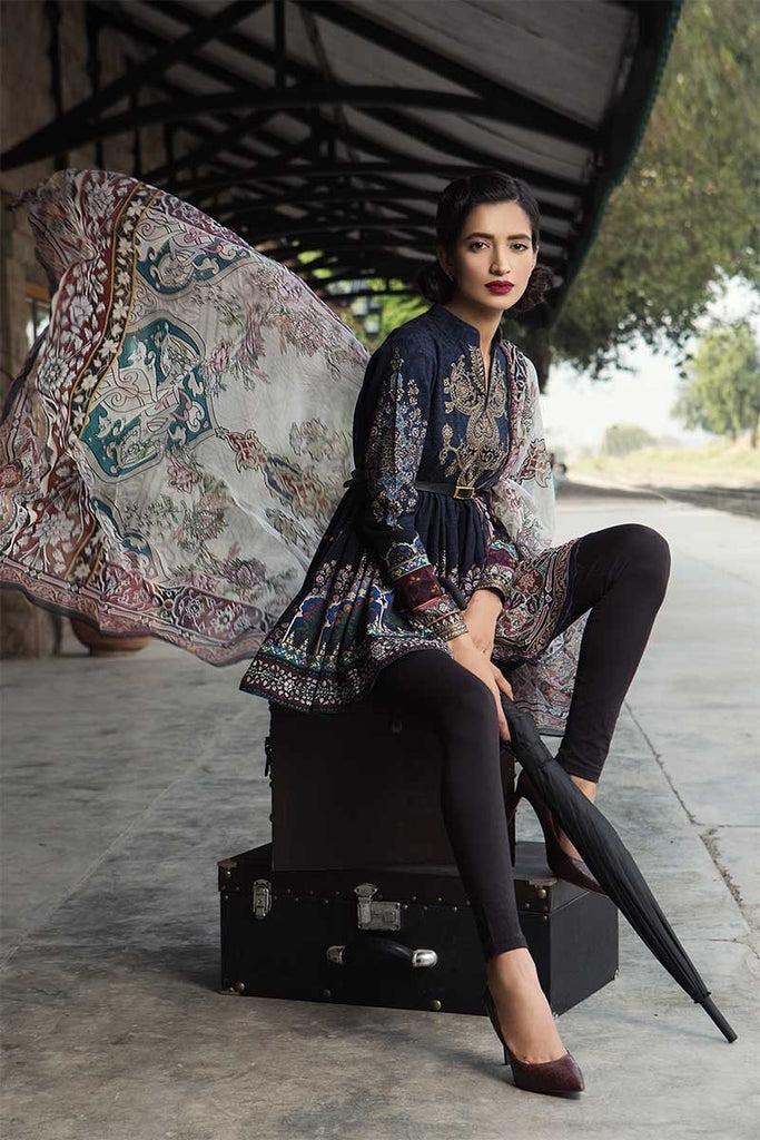 MARIA.B. M.Prints Winter Collection 2018 – MPT-406-A-Navy Blue
