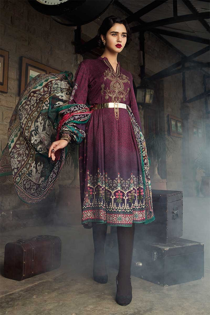 MARIA.B. M.Prints Winter Collection 2018 – MPT-406-B-Plum