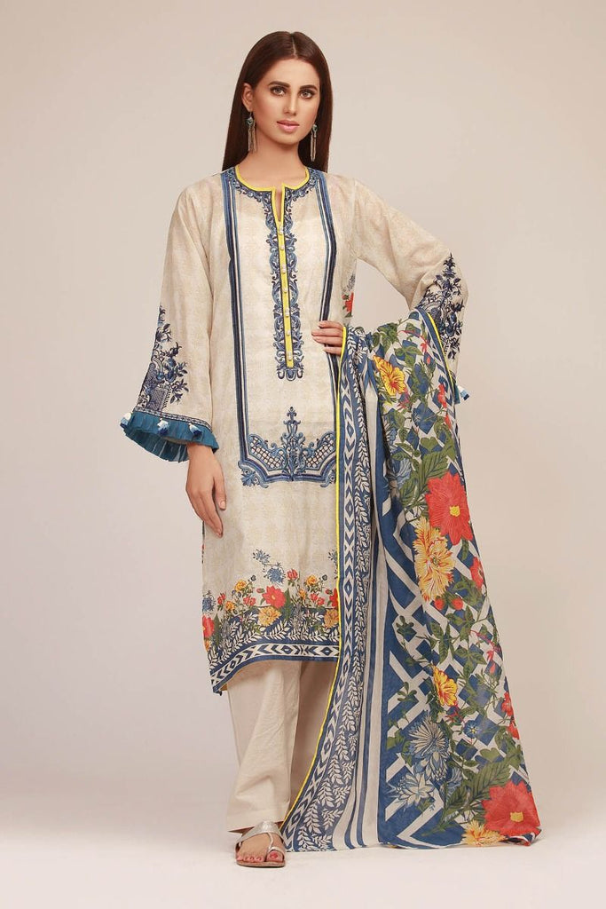 Khaadi The Tale of Spring Lawn Collection 2019 – MR19105 Beige 2Pc