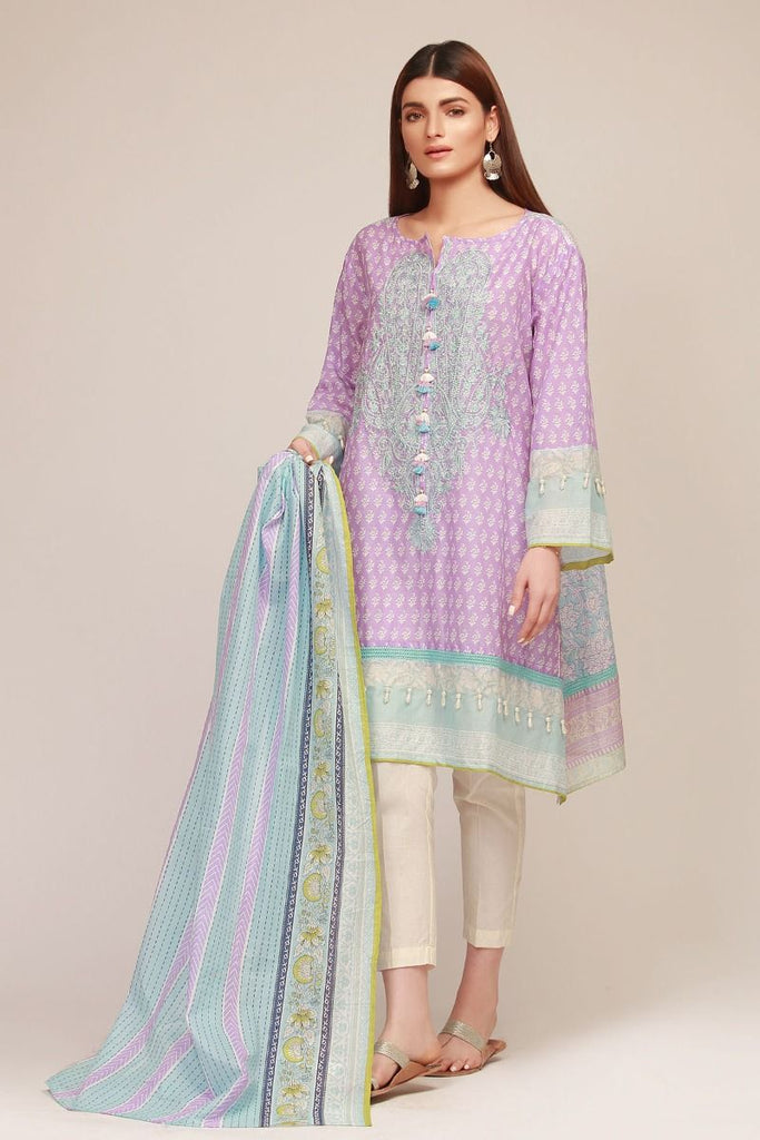 Khaadi The Tale of Spring Lawn Collection 2019 – MR19107 Purple 2Pc
