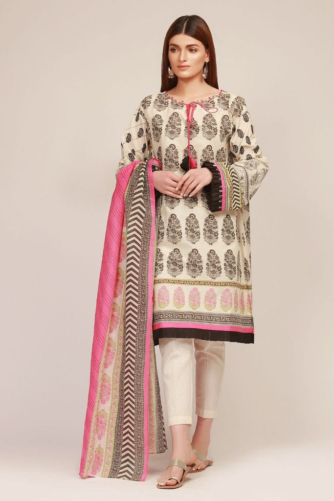 Khaadi The Tale of Spring Lawn Collection 2019 – MR19108 Beige 2Pc