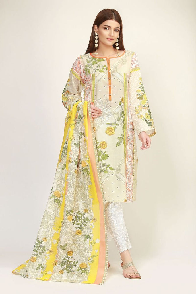 Khaadi The Tale of Spring Lawn Collection 2019 – MR19111 Beige 2Pc