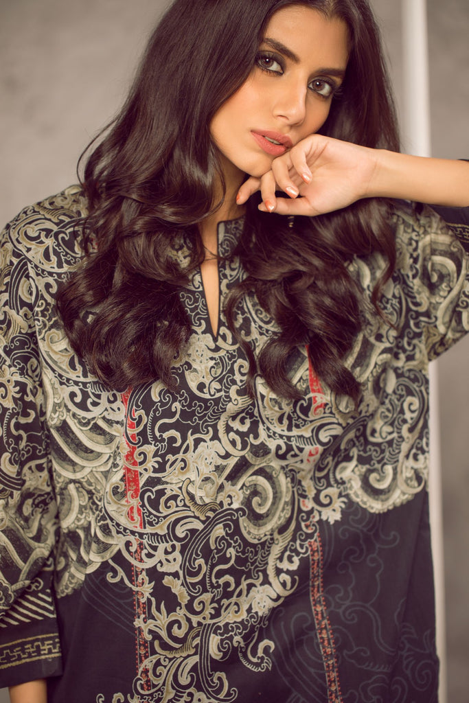 AlKaram Mid Summer Infinite Collection – 1 Piece Cambric Shirt - MS-25-19-Black