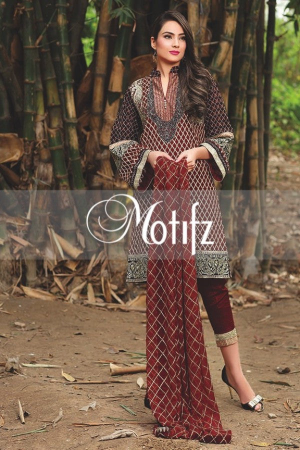 Mesum Unstitched Exclusive Embroidered Crinkle Chiffon Collection 2024 - MUEEC 04 main image 1